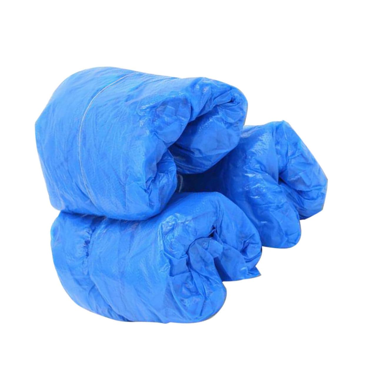 Unomor 100Pcs Disposable Non Slip Shoe Covers Thick Nonwoven Dustproof Protective Cases for Indoor Use Blue for Home Office and Events