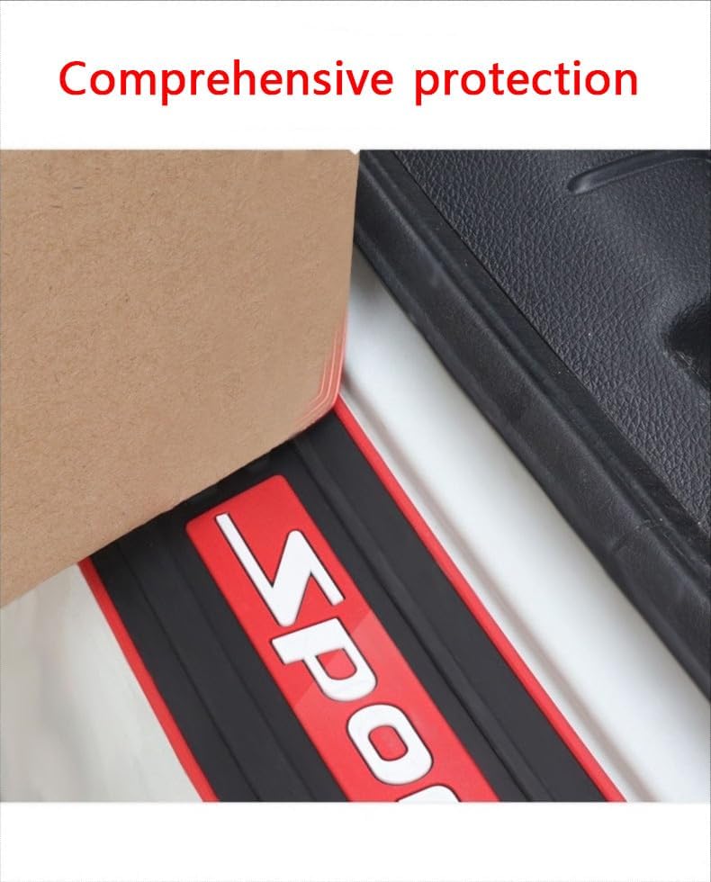 Car Rear Bumper Protector Guard for Toyota Corolla Hatchback,Rubber Trunk Door Entry Guards with Strong Adhesive Anti Scratch Exterior Accessories,A