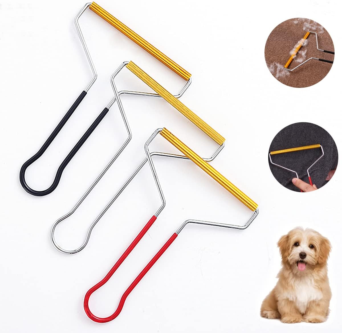 3 Pack Portable Lint Remover Cleaner, Pet Hair Remover