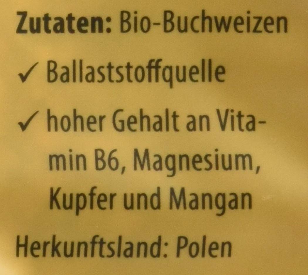 Reformhaus Buchweizen ganz Bio, 6er Pack (6 x 500 g)