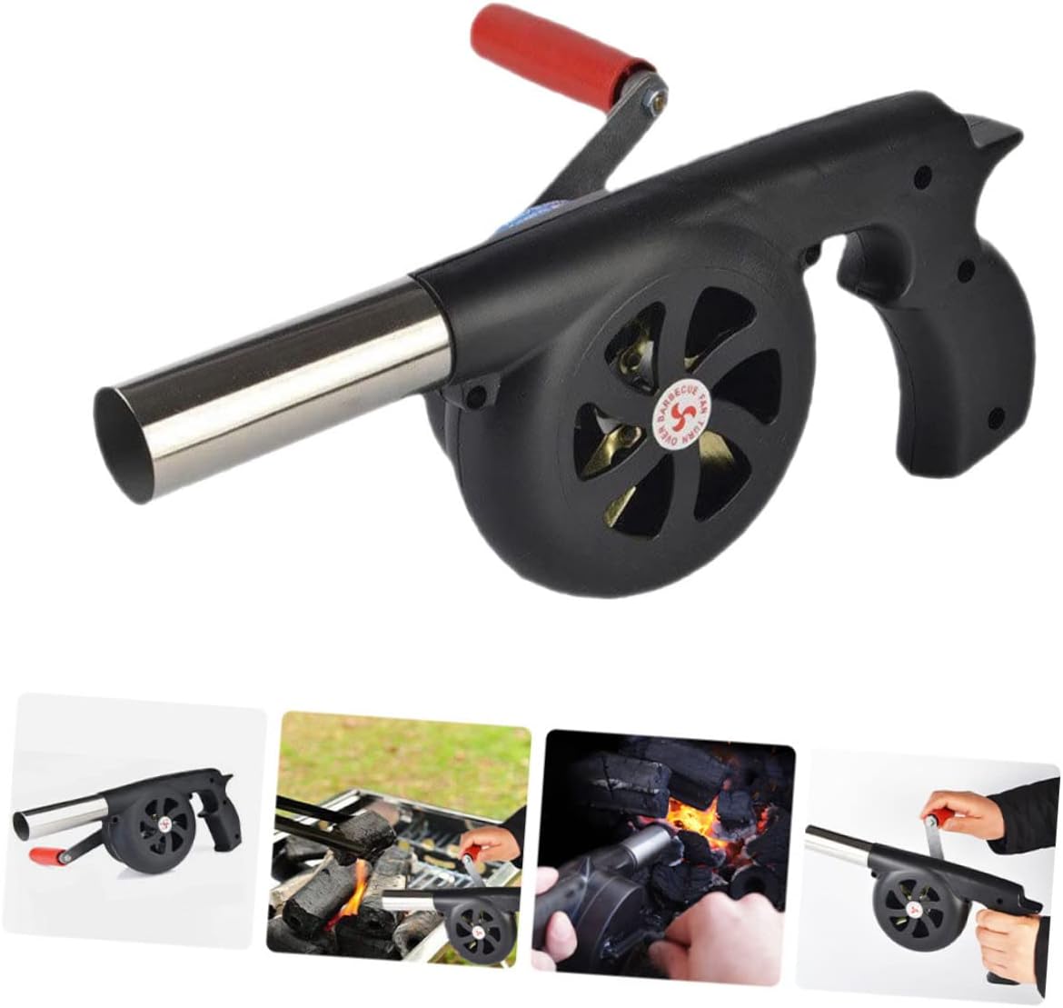 ORFOFE Professional Fire Blower for Outdoor Hand-cranking Bbq Fan Compact Easy to Use