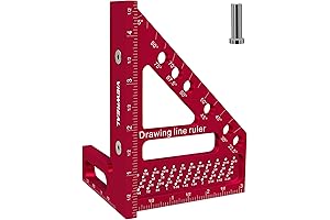 Premium Carpenter Square Hole Scribing Ruler Woodworking Square