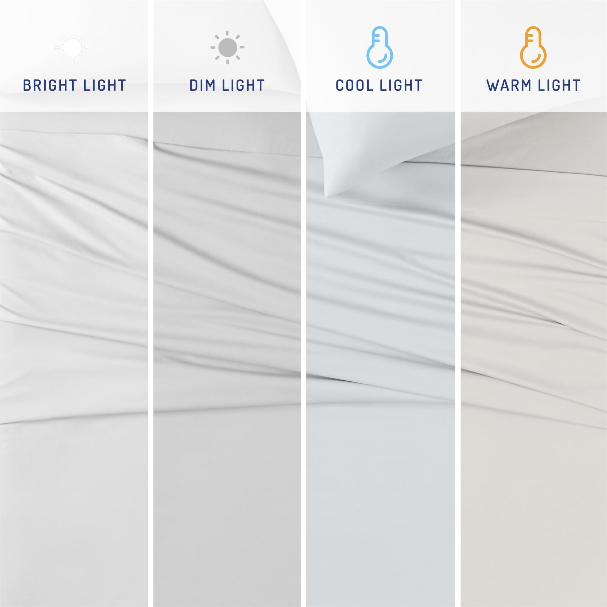 Degrees of Comfort Coolmax Cooling Sheets Set for King Size Bed, Moisture Wicking for Night Sweats Best Comfort, Cool Sheets for Hot Sleepers During Warm Weather with Deep Pocket, White-4PC