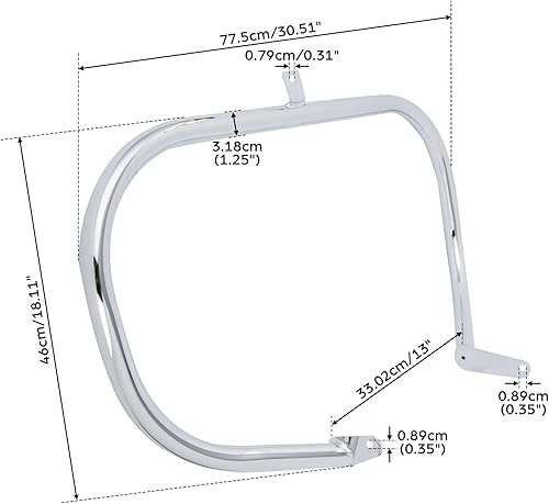 Miniatura 2 de TCT-MOTORPARTS Soporte de barra de protección de motor de carretera de 1 14 pulgadas, compatible con Honda VT750 Shadow AERO Phantom 2004-2025 VT750