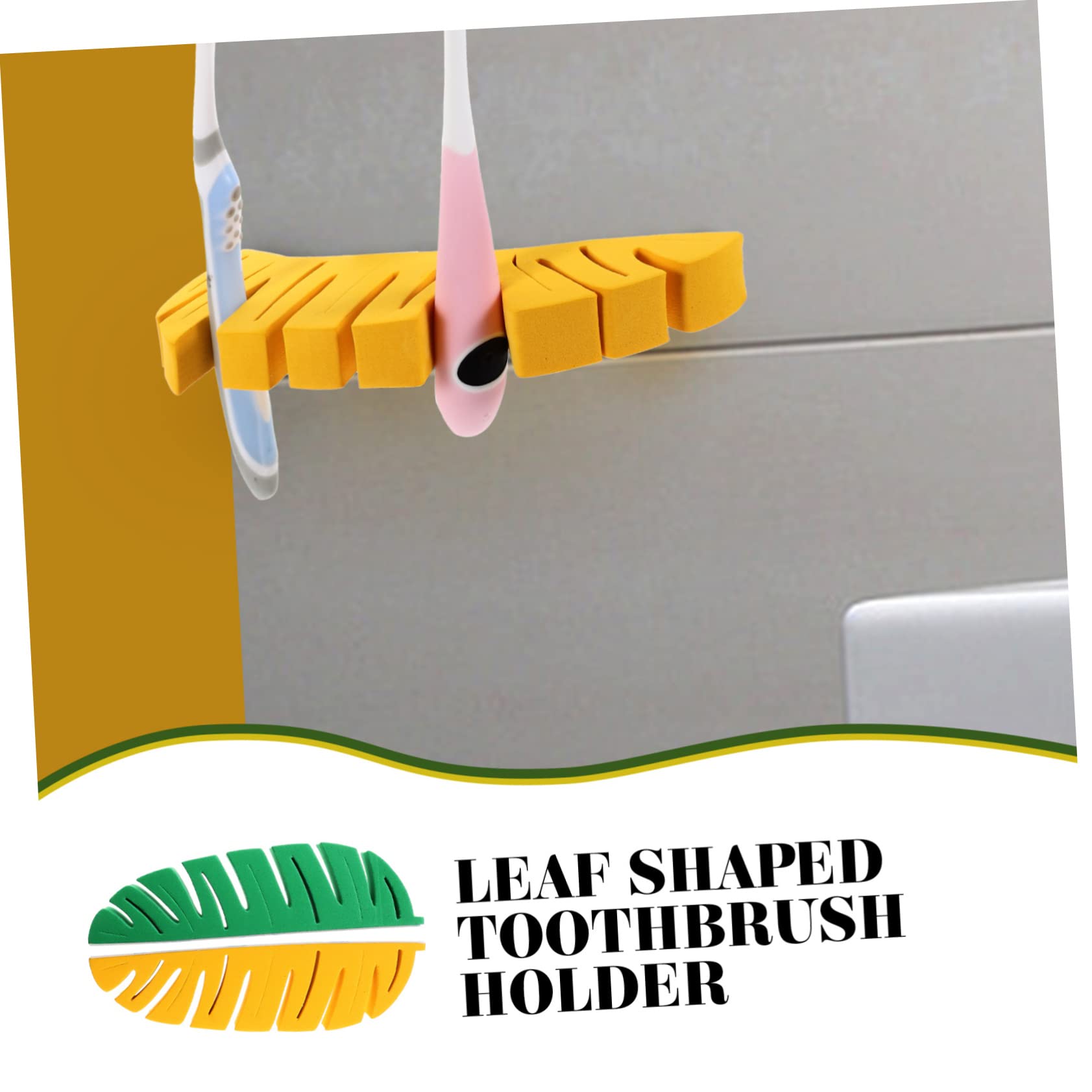 GLEAVI 5 Set Rastrelliera Per Foglie Portaspazzolino Da Doccia Supporto Da Parete Porta Pennelli Organizzatore Di Spazzolino Da Denti Porta Di Spazzolino Da Denti Plastica 2 Pezzi*5