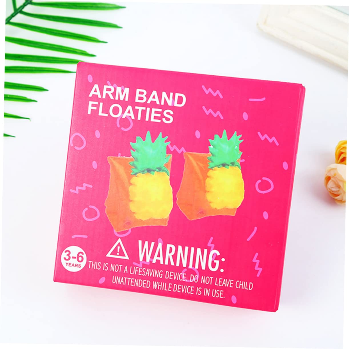 Totority Arm Float Boys and Girls Swimming Pool Accessory Pools PVC Soft for Sensitive Skin Pineapple