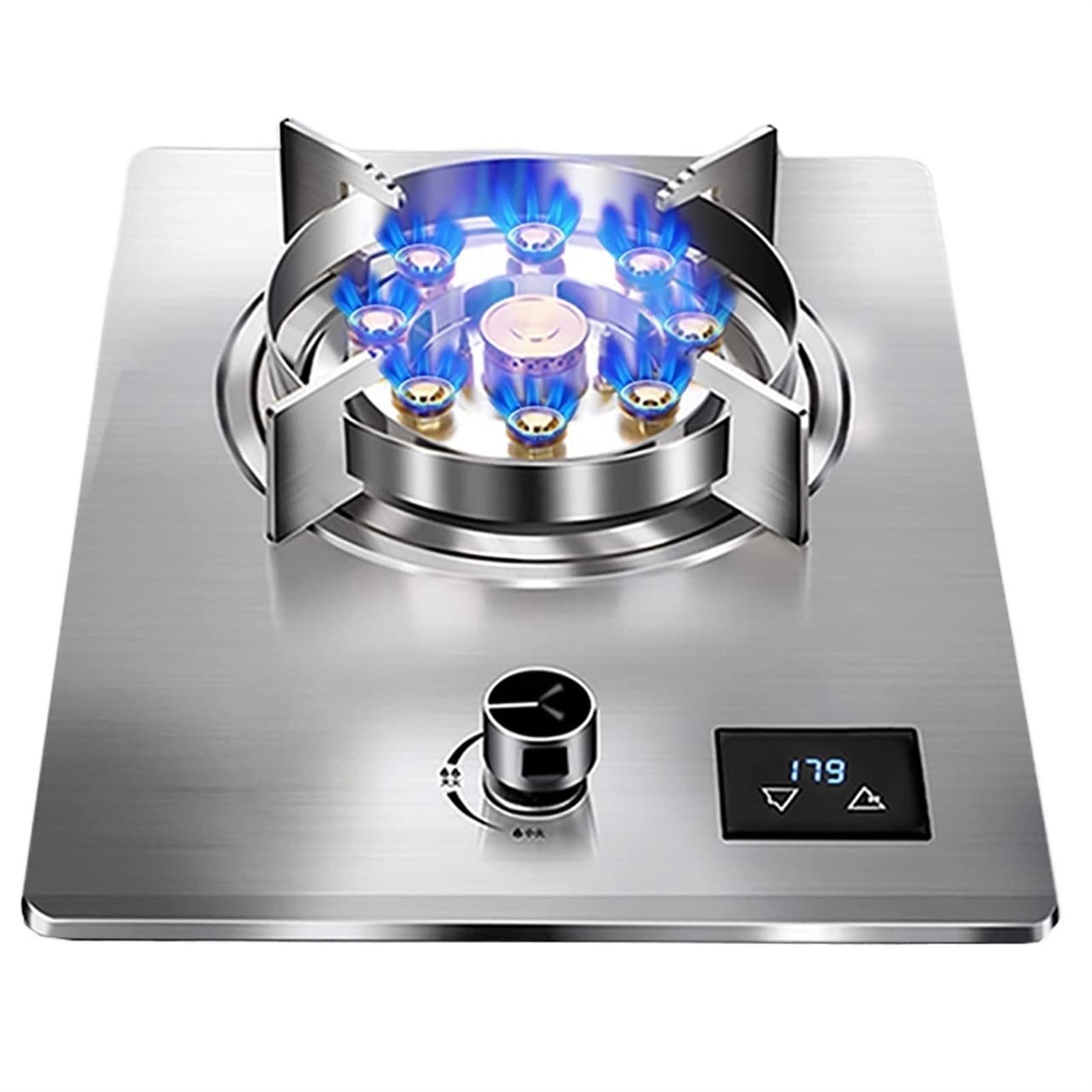 Fornello A Propano Fornello A Gas, Fiamma Alta Da 7,2 KW-9 Cavità, Funzione Di Temporizzazione Protezione Antifiamma A Risparmio Energetico, Utilizzato For La Cucina Domestica Camping Garden Catering