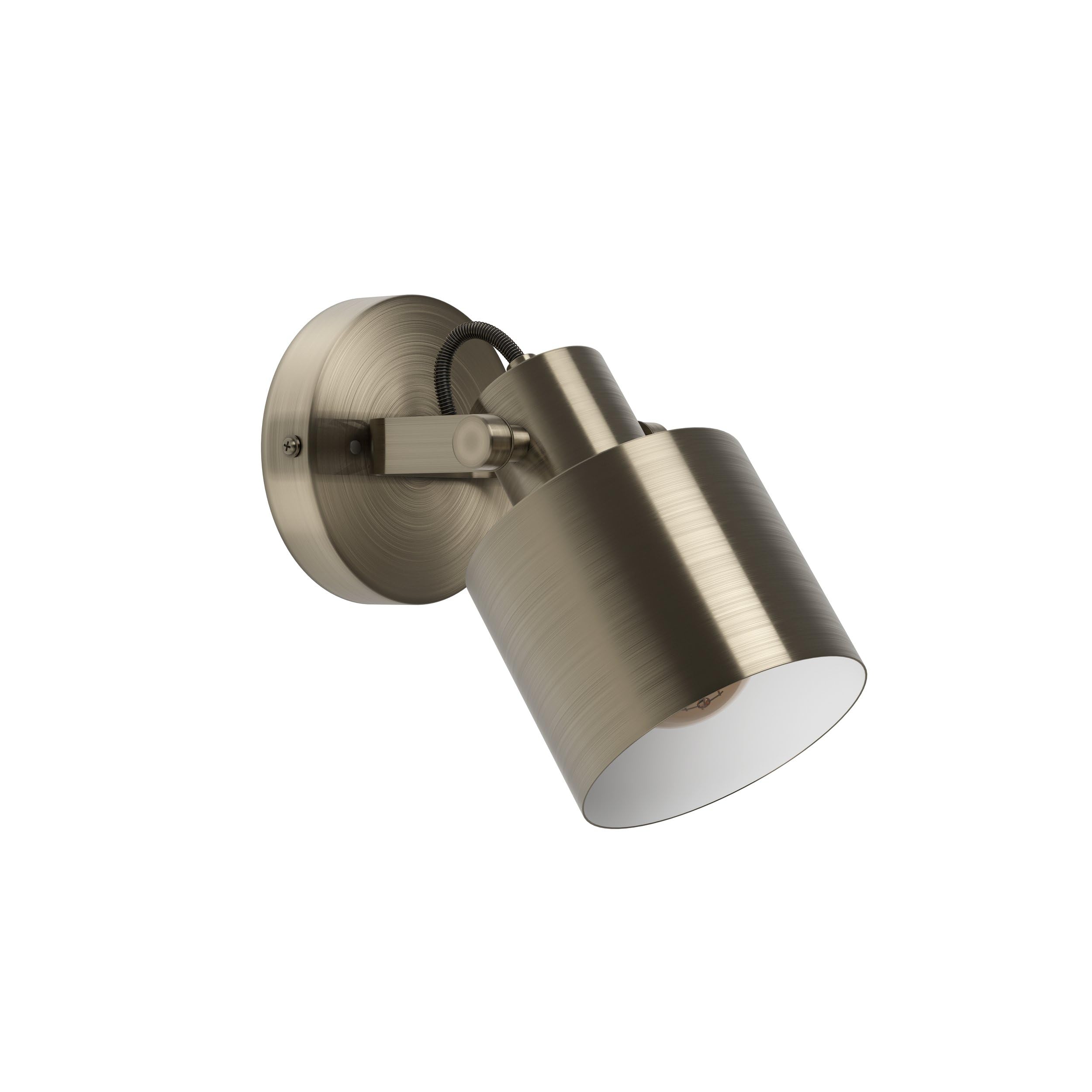 Eglo Southery Wall Spotlight, 1-Bulb Brushed Cream Gold