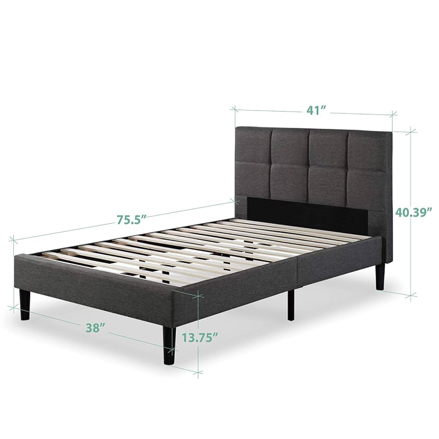 zoo529ynさま Amazon.com: ZINUS Lottie Upholstered Platform Bed Frame