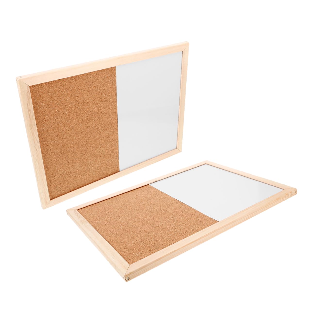 Notiztafel-kombination Mit Whiteboard Und Korktafel Wandmontiert Für Büro Und Zuhause Mehrzwecktafel Mit Holzrahmen Beschreibbar Und Pinnbar
