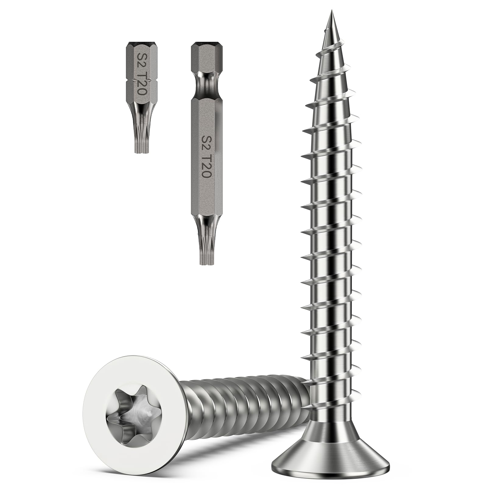 100 Pcs M4 x 30mm Wood Screws, Torx Head Star Drive