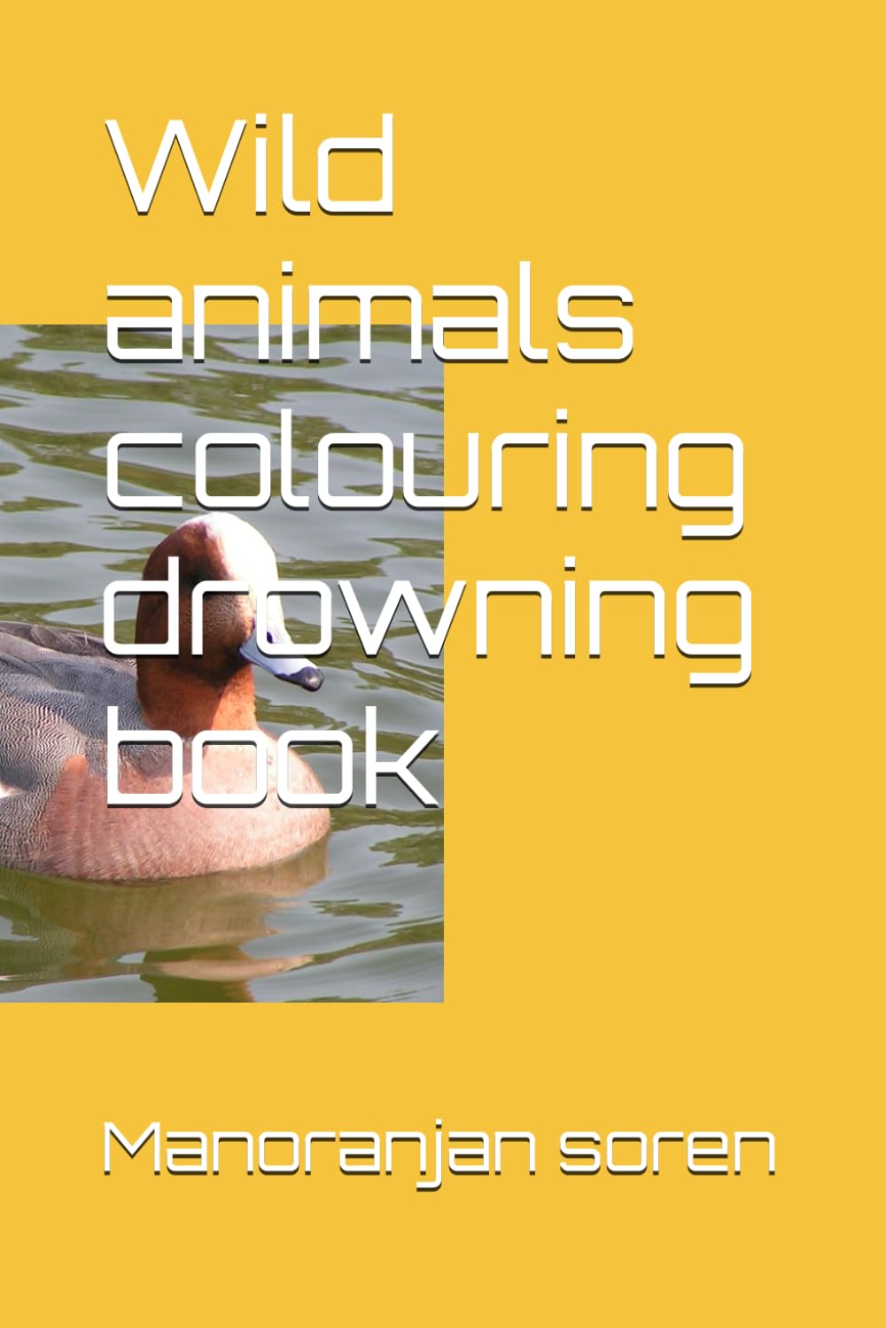 Wild animals colouring drowning book