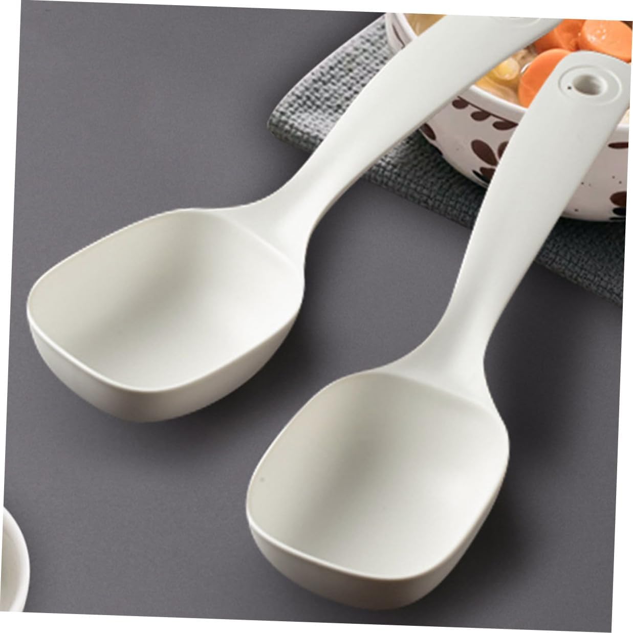 4pcs Kitchen Soup Ladles Long Handle Household Flatware Porridge Spoons Reusable Asian Soup Serving Utensils for Dining and Cooking