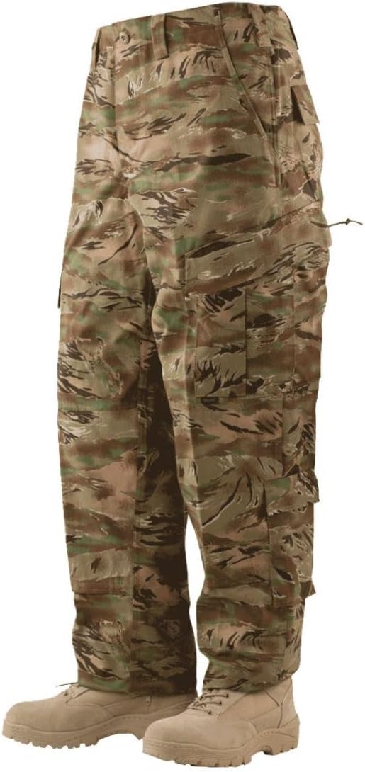 Tru-Spec Mens, Tactical Response Uniform Pant All Terrain Tiger Stripe Medium Short