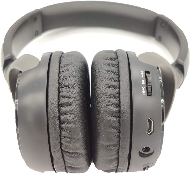 Kaidi KD-750 Bluetooth Headphones Side View with Controls and Ports