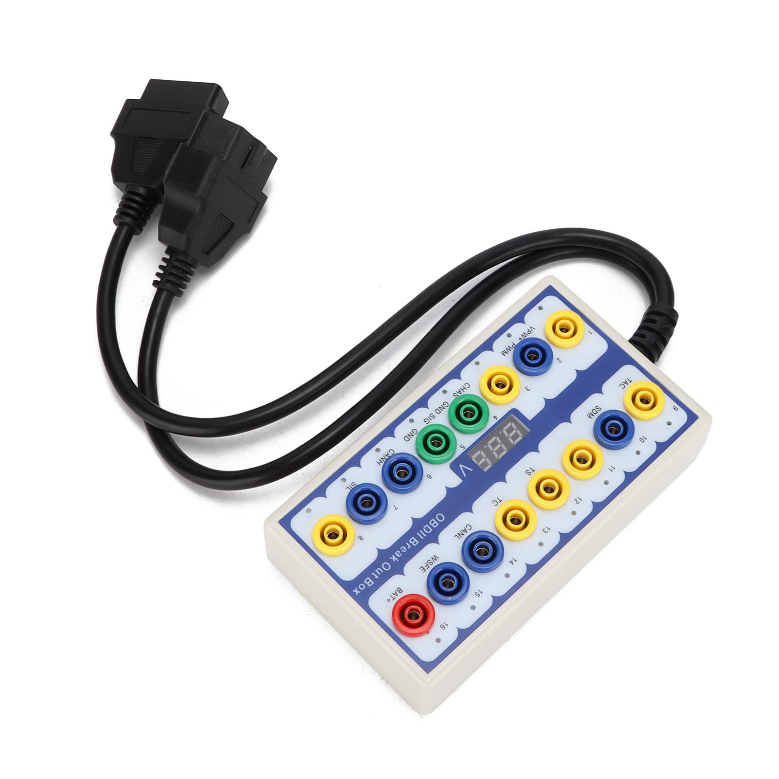 AUTOOL OBD2 Breakout Box – OBDII Protocol Detector, 16-Pin ECU Connector CAN Bus Tester