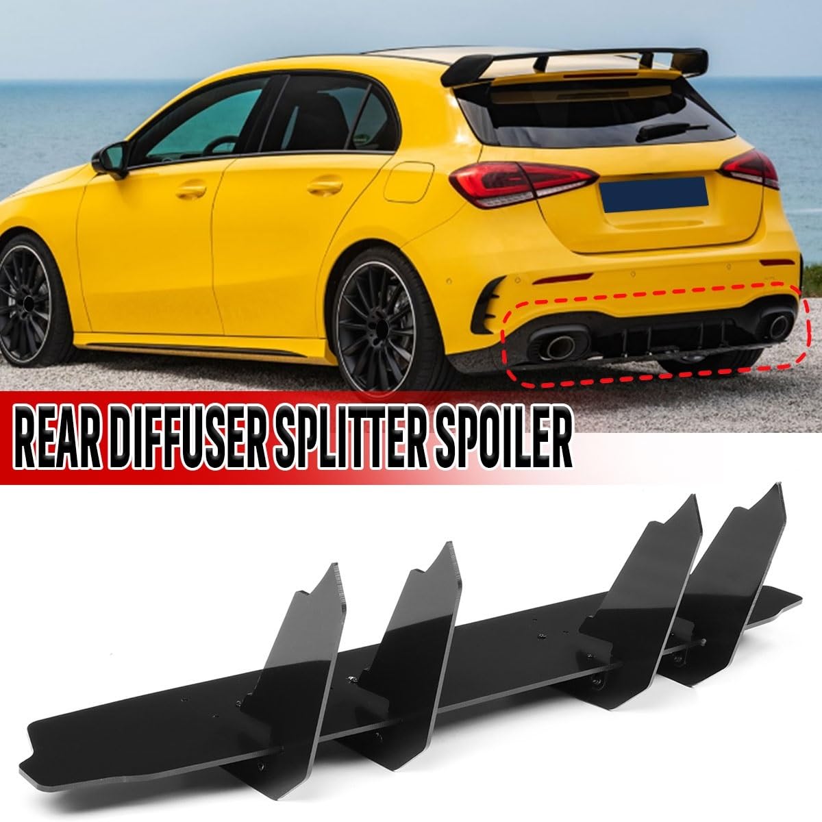 Amazon.co.jp: リア ディフューザー ため W177 V177 A35 A45 Amg 2019
