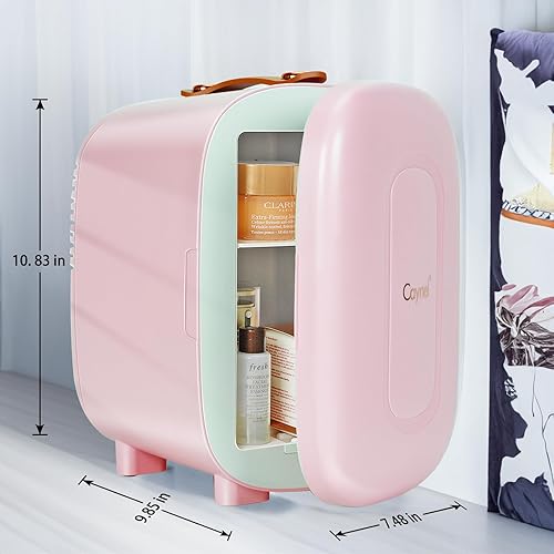 Miniatura 5 de Caynel - Minirrefrigerador de 4 L, color rosado