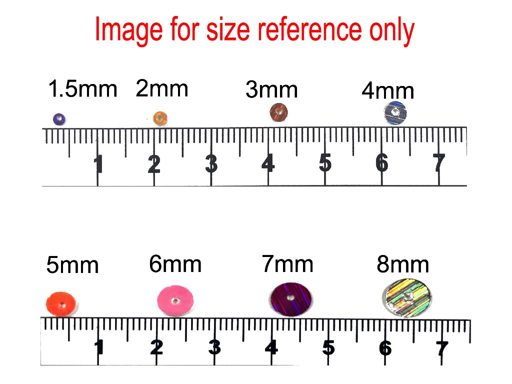 The Design Cart Dark Yellow Center Hole Circular Sequins (4 mm) (Pack of 100 Grams) for Embroidery, Art and Craft - Image 2 thumbnail