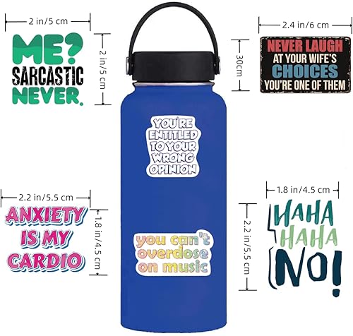 Miniatura 4 de 100 calcomanías sarcásticas  Calcomanías divertidas para adultos  Sin ofensas, adecuadas para botella de agua, laptop, teléfono, casco duro,