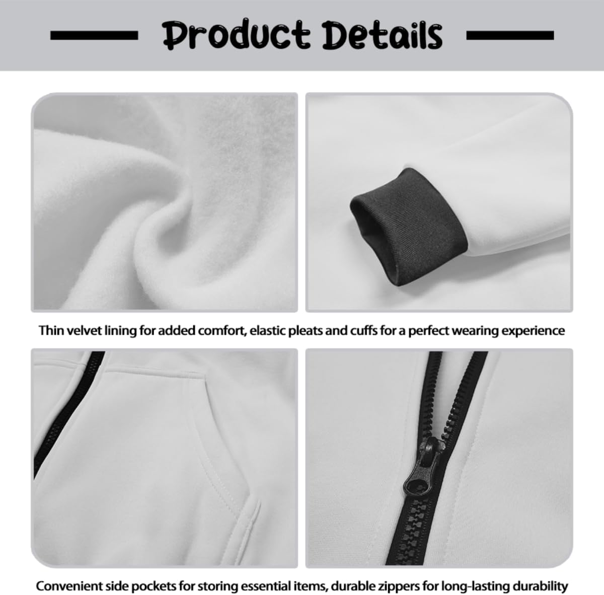 Renewold Boys Girls Fleece Jacket Hoodie Zip Up Hooded Sweatshirt Kids Teens Winter Spring Fall Coats with Pockets - Image 6