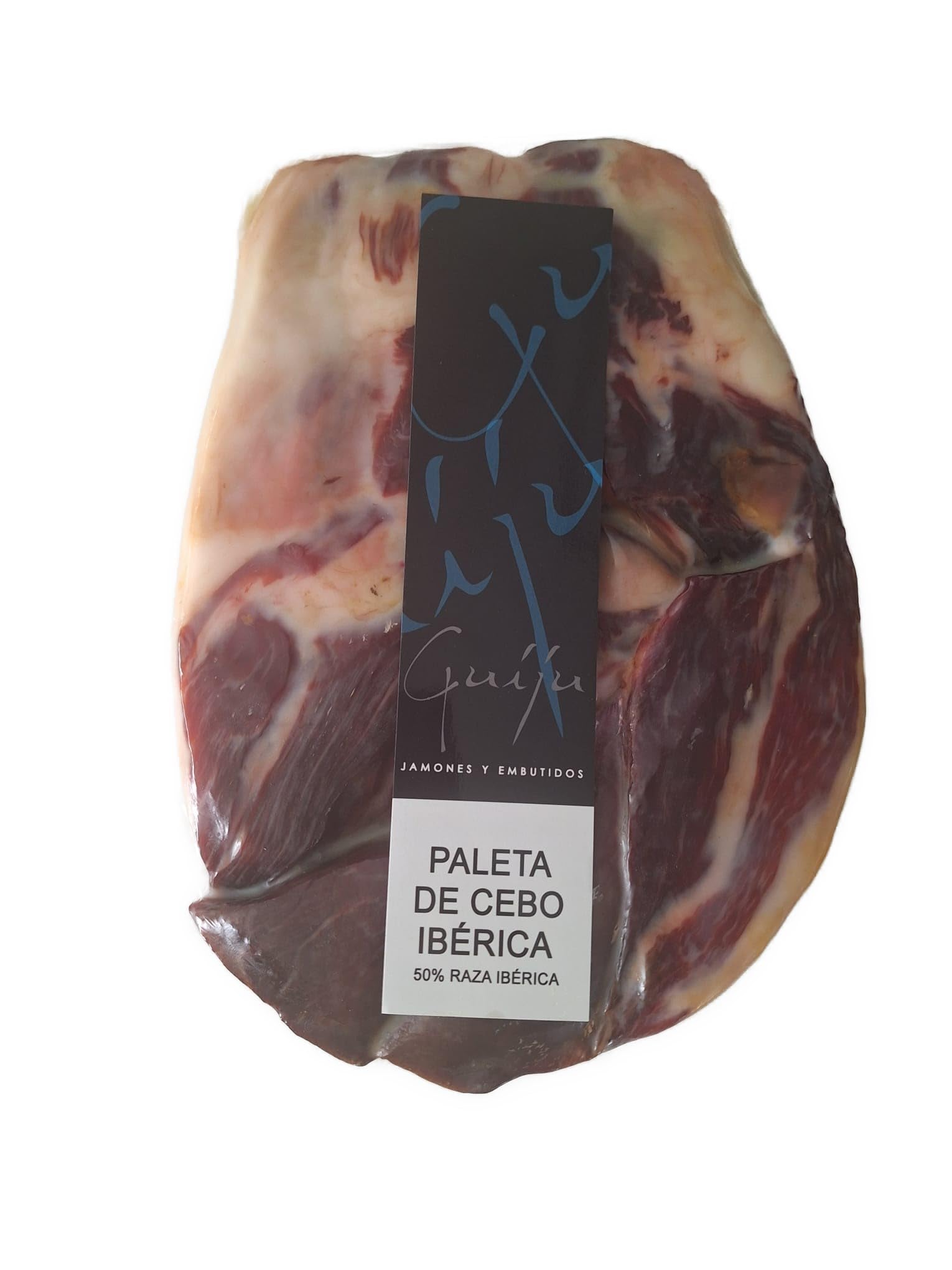Jamón Ibérico Paleta de Cebo 50% Raza Ibérica Deshuesado 2,5-3 kg Guiju