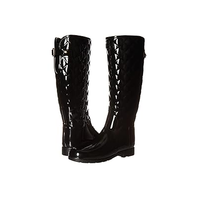 Hunter Refined Gloss Quilt Tall Rain Boots Women