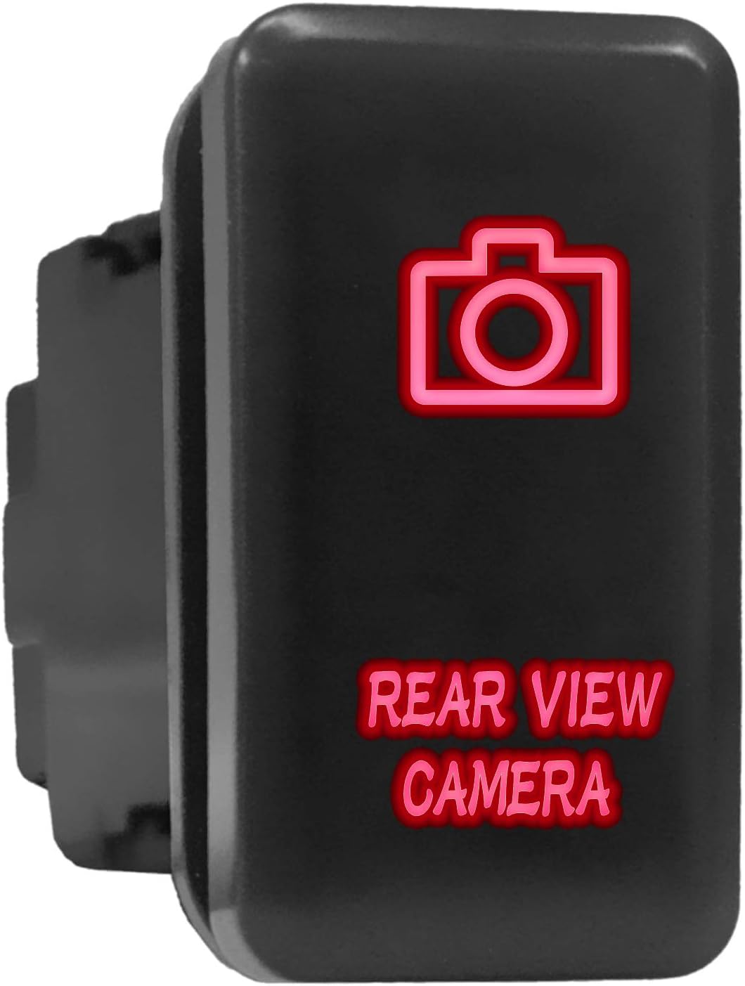 Rear View Camera Symbol Backlit Switch Older Model Push Button Compatible with Toyota (Blue/White/Surface Size 1.54 x 0.83 inches)