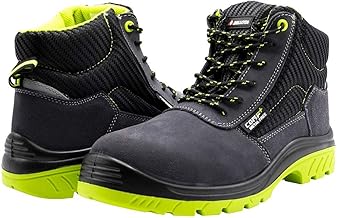 Bellota Hombre Bota de seguridad, Negro Verde, 41 EU