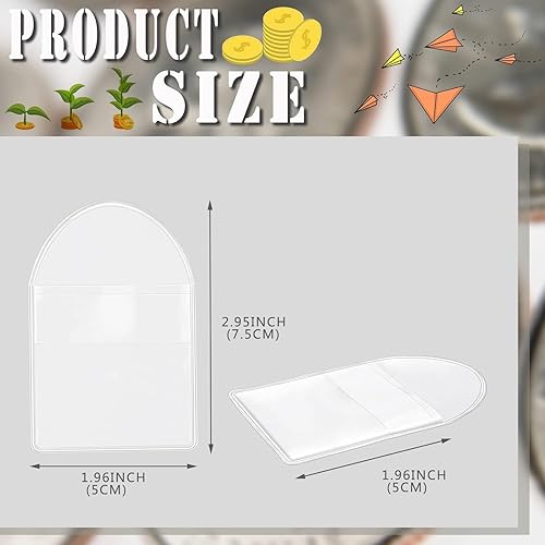 Miniatura 2 de Vmiapxo Paquete de 200 fundas para monedas de un solo bolsillo, soportes protectores de monedas de plástico transparente de 2 x 2 pulgadas,