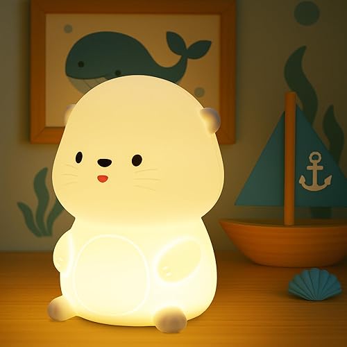 Miniatura 16 de Luz Nocturna de Axolotl, Linda Luz Nocturna para Niños, Lámpara Nocturna de Silicona para Guardería de Animales, Luz Nocturna LED Recargable con