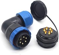 Vista 16 de SD28 2Pin ~ 26Pin Power Industrial Cable Conector, Codo Impermeable Enchufe Conector de Alimentación IP67 (12 Pin)