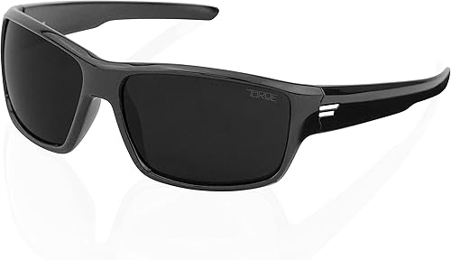 TOROE Gafas Gafas De Sol Negro Polarizadas Súper Oscuras Casual Blacked Out Categoría 4 Lentes Tintadas