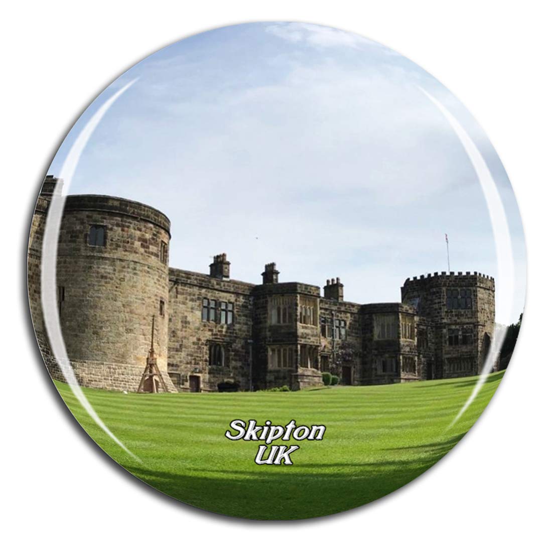 Weekino Uk England Skipton Castle Fridge Magnet 3D Crystal Glass Tourist City Travel Souvenir Collection Gift Strong Refrigerator Sticker