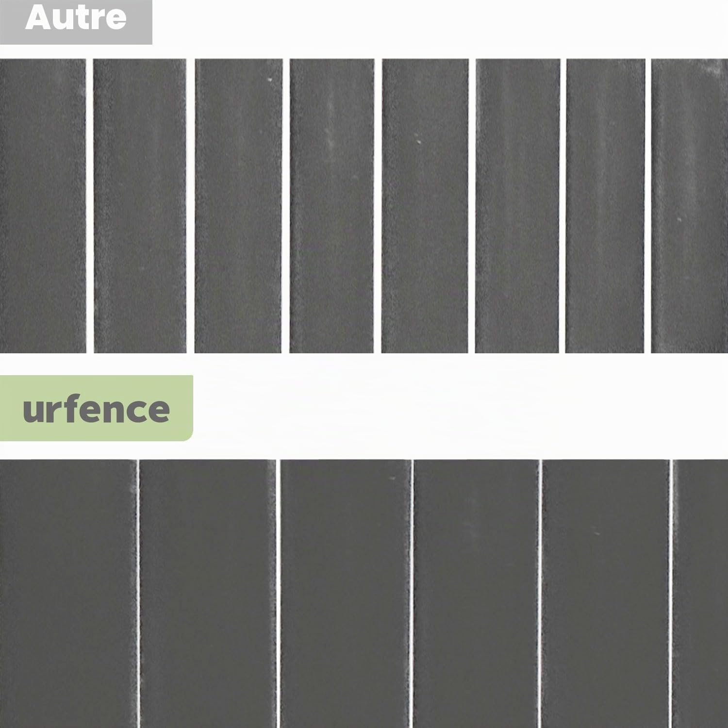 UrFence 100x600 Brise Vue Balcon Exterieur - Canisse PVC Gris - Cloture de Jardin Cache Vis-à-Vis - Brise Vent Terrasse Exterieur Pare Soleil Balcon Cache Vue Jardin Lamelle Occultante Grillage Rigide
