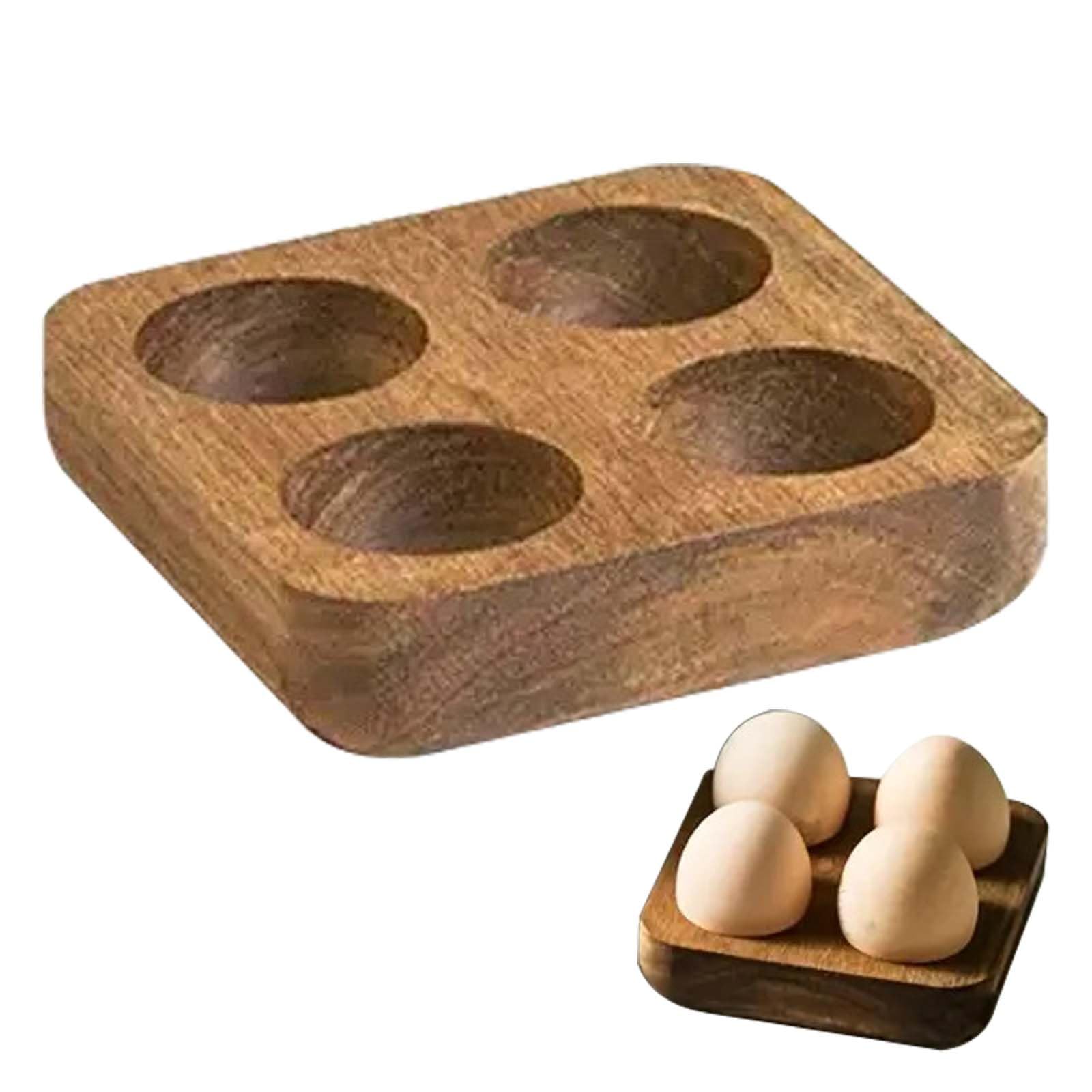 Amazon.co.jp: PAVIKE 卵スタンド 木製 卵ホルダー 4グリッド 卵ケース