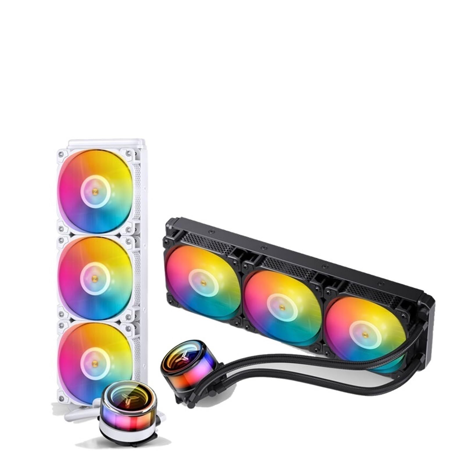 TW7-360 ARGB Wbudowany chłodzony wodą chłodnica procesora 240 wentylator PWM z rdzeniem miedzianym ARGB TDP300W 1700 115X 1200 AM5 (kolor: Other, rozmiar: TW7-360 Black)