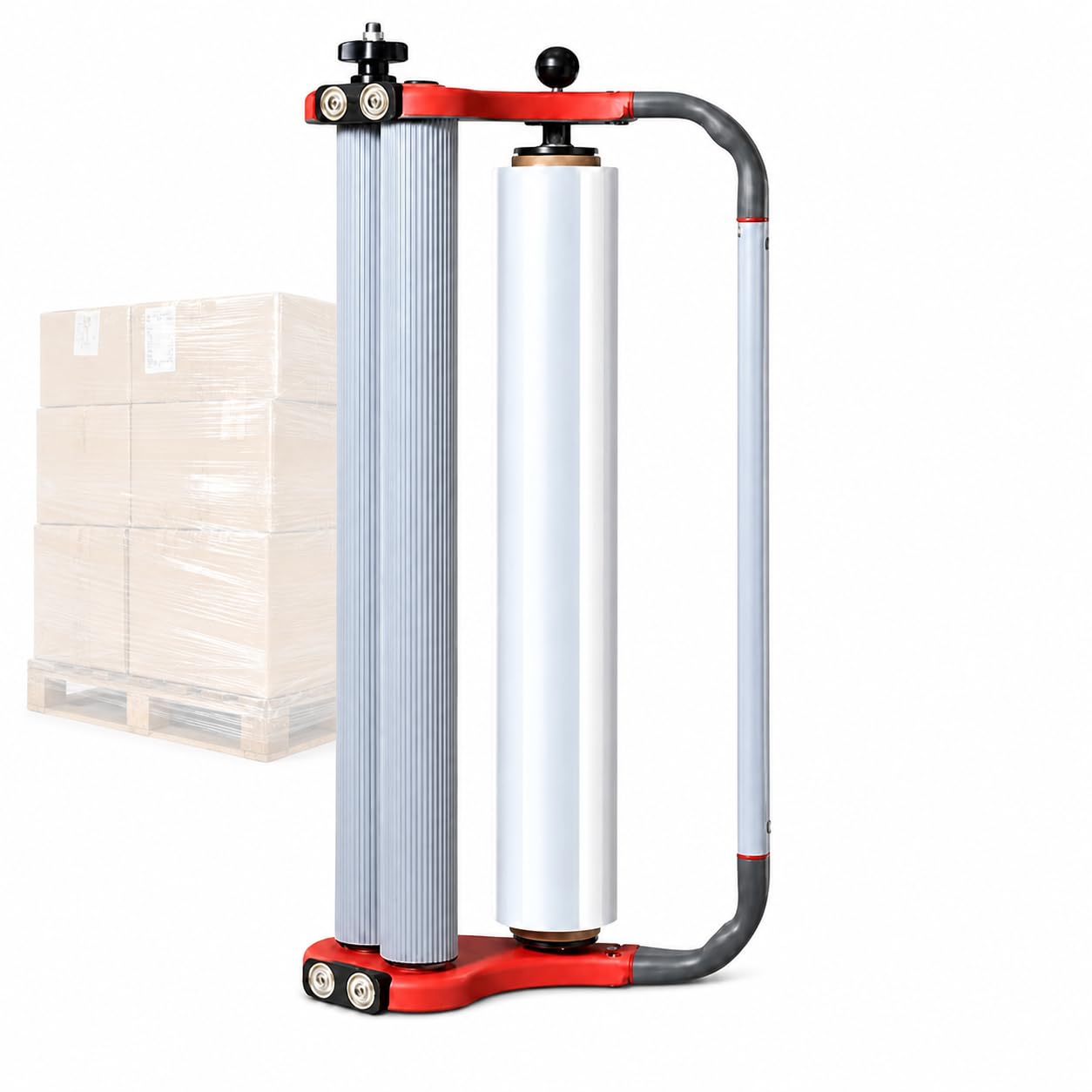 Avvolgitrice palmare per pallet, avvolgitore manuale con coppia regolabile e clip fissa, dispenser industriale di film estensibile per imballaggi alimentari in ristoranti, supermercati, negozi di