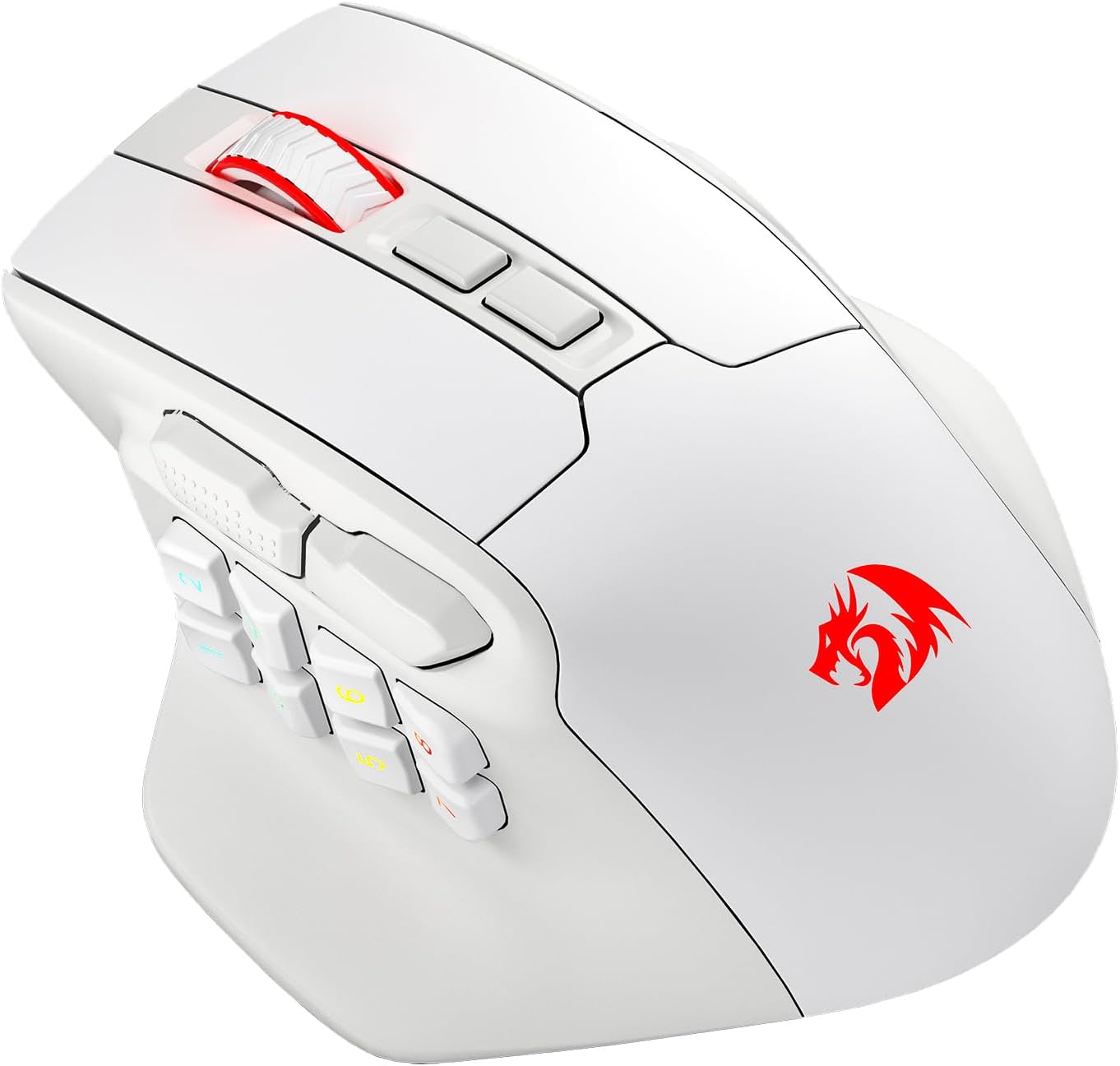 Redragon M811 PRO Wireless MMO Gaming Mouse, 15 Programmable Buttons, Natural Ergonomic Handle, 10 Side Macro Keys, Support DIY Keybinding