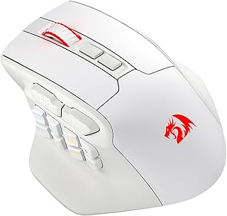 Redragon M811 PRO Wireless MMO Gaming Mouse, 15 Programmable Buttons RGB Gamer Mouse w/Ergonomic Natural Grip Build, 10 Side Macro Keys, Software Supports DIY Keybinds & Backlit