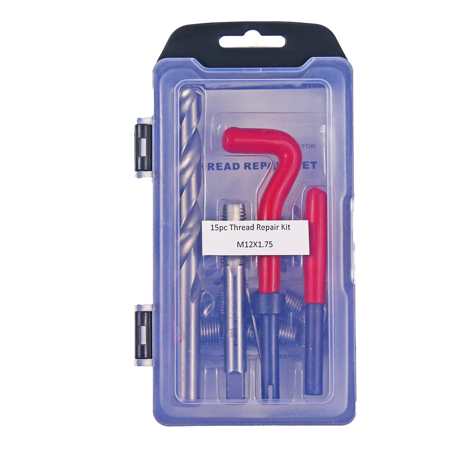 M12 x 1.75 Metric Thread Repair Insert Kit - Hand Tool Set for Auto Repairing
