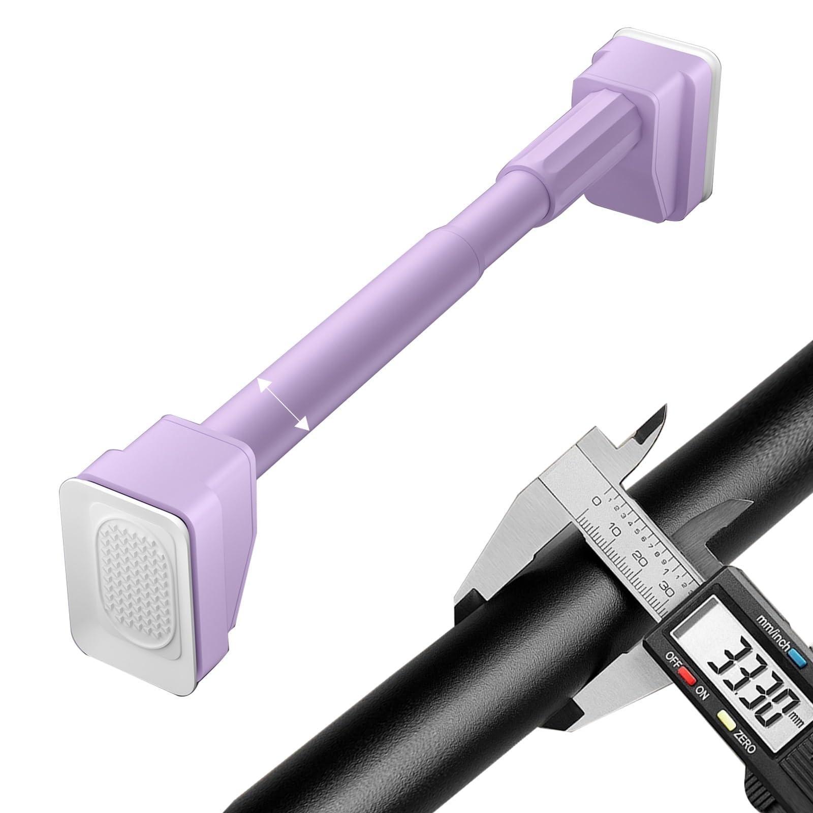 Tringle A Rideaux Extensible 2m 3m 4m Tringle À Rideau De Douche Sans Percage, Barre Extensible Télescopique Pour Baignoire, Barre De Placard, Douche (diamètre 32 Mm)(La couleur violette,410-500cm)