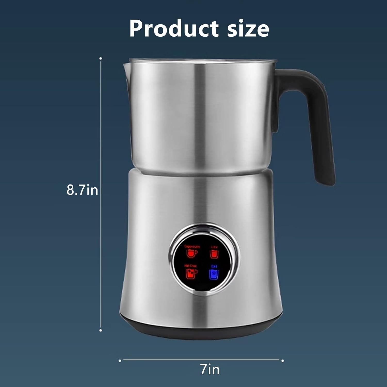 Full-Automatic Steam Boiling Water Frothing Machine,4 in 1 Milk Steamer,900ml Steam Milk Frother Machine，Hot and Cold Foam Maker and Milk Warmer for Latte, Cappuccinos, Macchiato