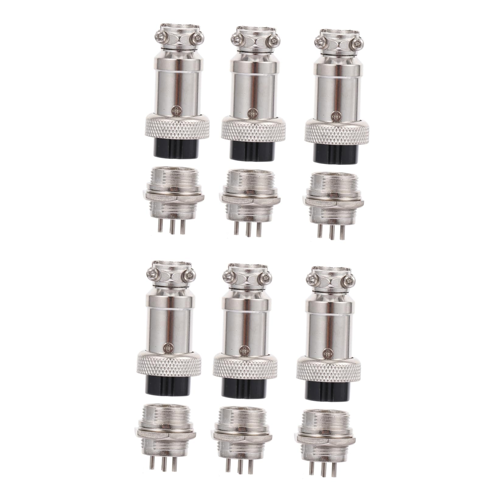DOITOOL 12pcs Aviation Connector Sockets 6 Pin Circular Male Female Plugs for Electrical Wiring and Signal Transmission