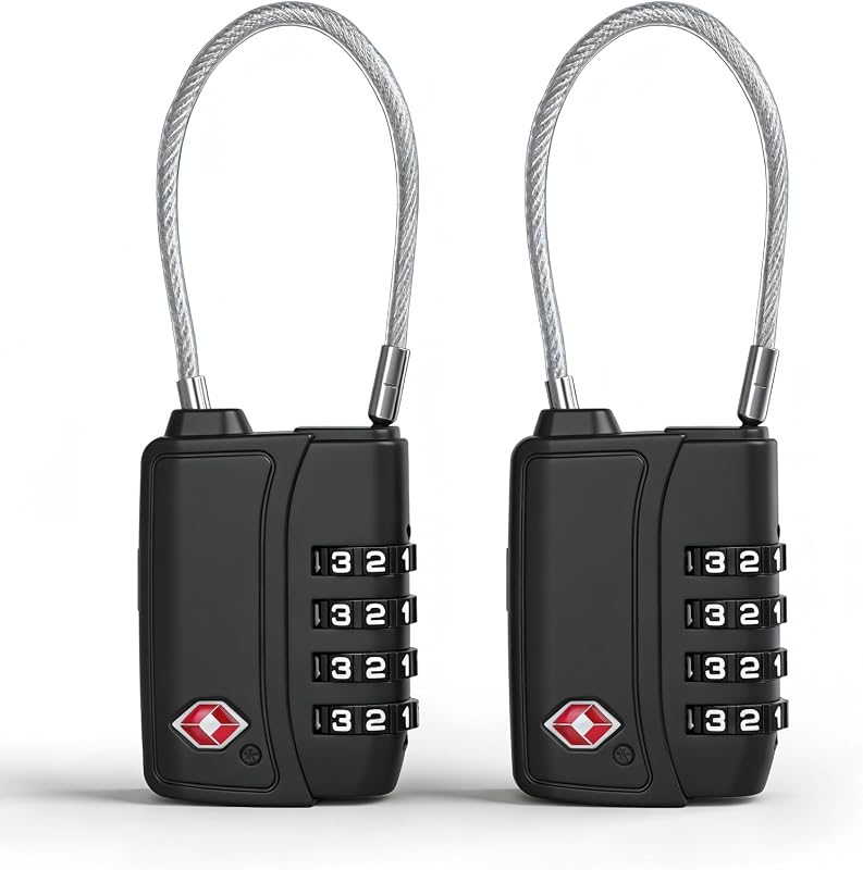 Diyife TSA Locks for Luggage, [Security Upgrade] TSA Approved Luggage Locks | TSA008, Open Alert Indicator, 4 Digit Combination Small Round TSA Travel Lock for Suitcase, Bag, Backpack, 2 Pack