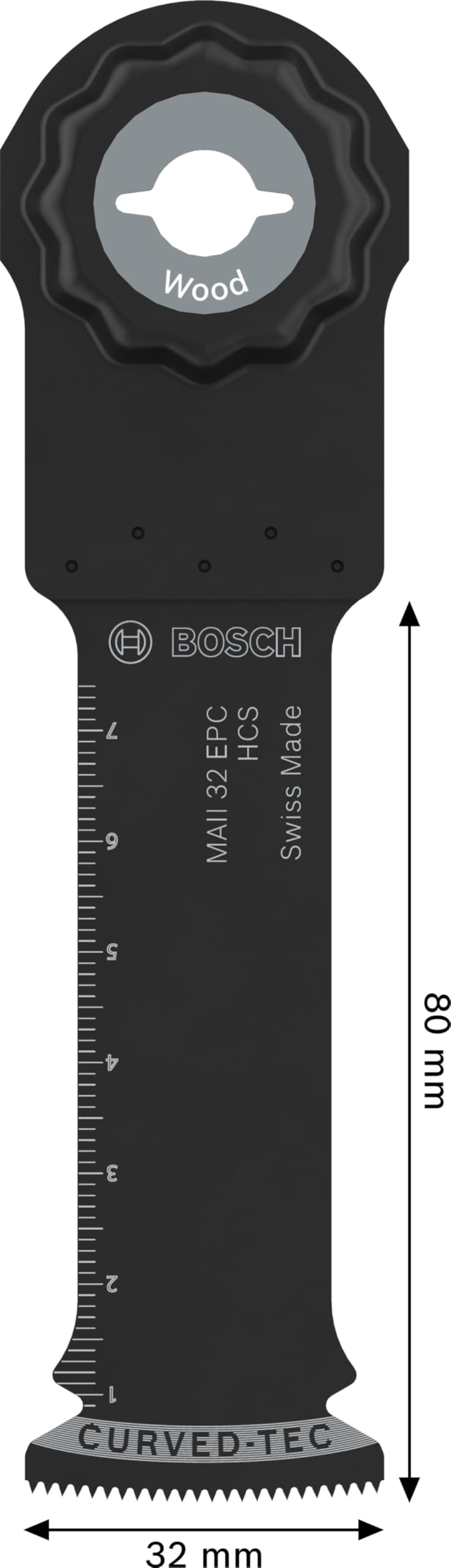 Bosch 10x Brzeszczot do cięcia wgłębnego MAII 32 EPC (do Miękkie drewno, Szerokość 32 mm, Professional Akcesoria Narzędzie wielofunkcyjne)