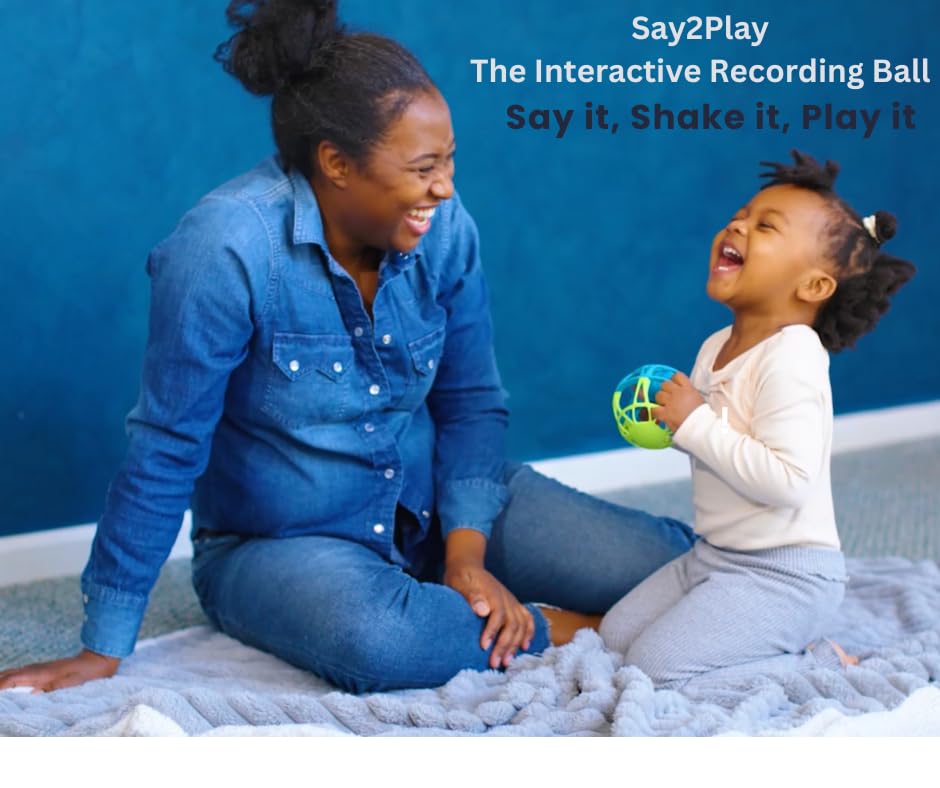 Say2Play Baby Ball Toy – Interactive Speech Development Toy for Toddlers (12-36M). Records & plays back voices, boosting language skills through fun & learning! Perfect for early speech growth!