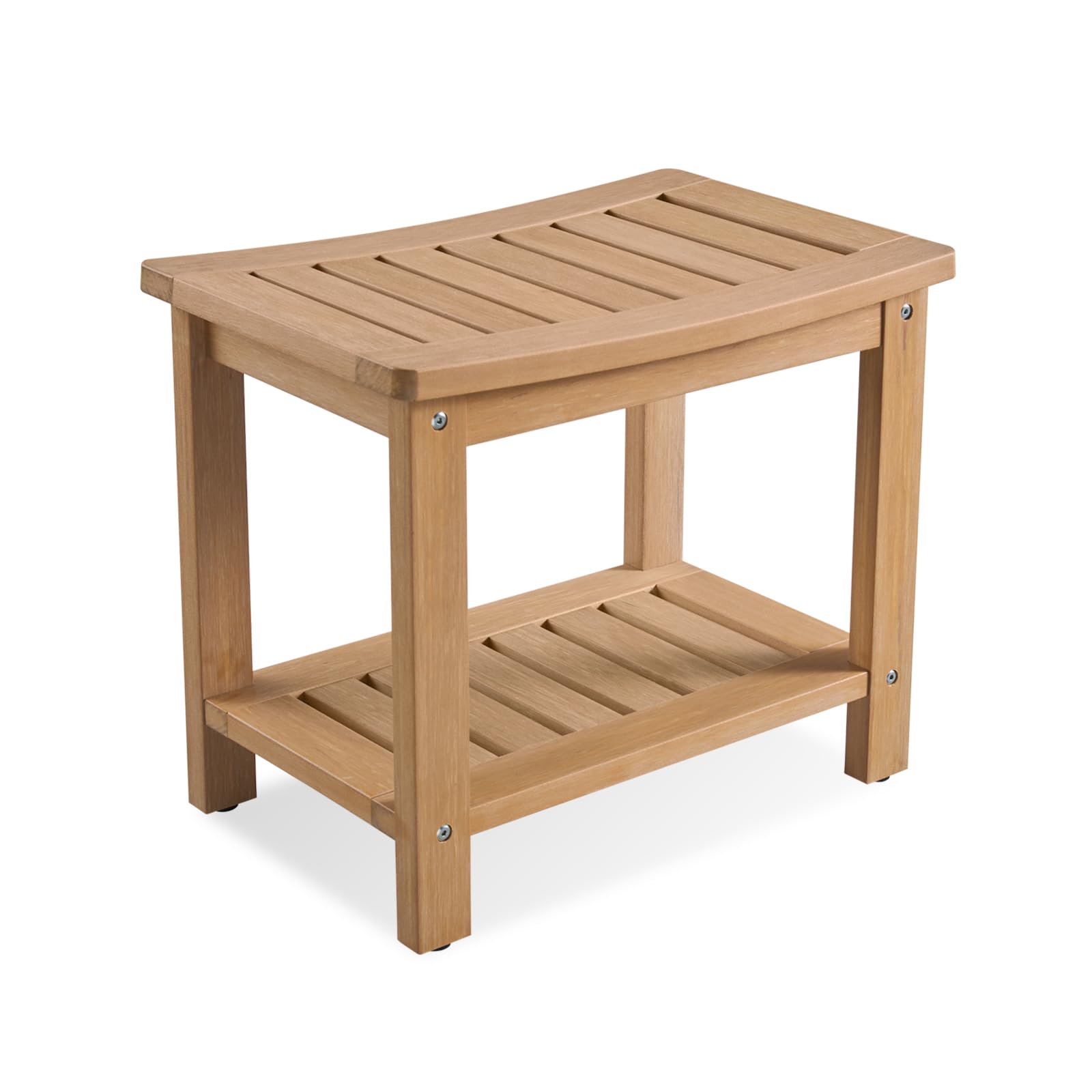 Poly Shower Bench Seat, Shower Benches for Inside Shower, Bath Spa Shower Foot Stool for Shaving Legs, with Storage Shelf Shower