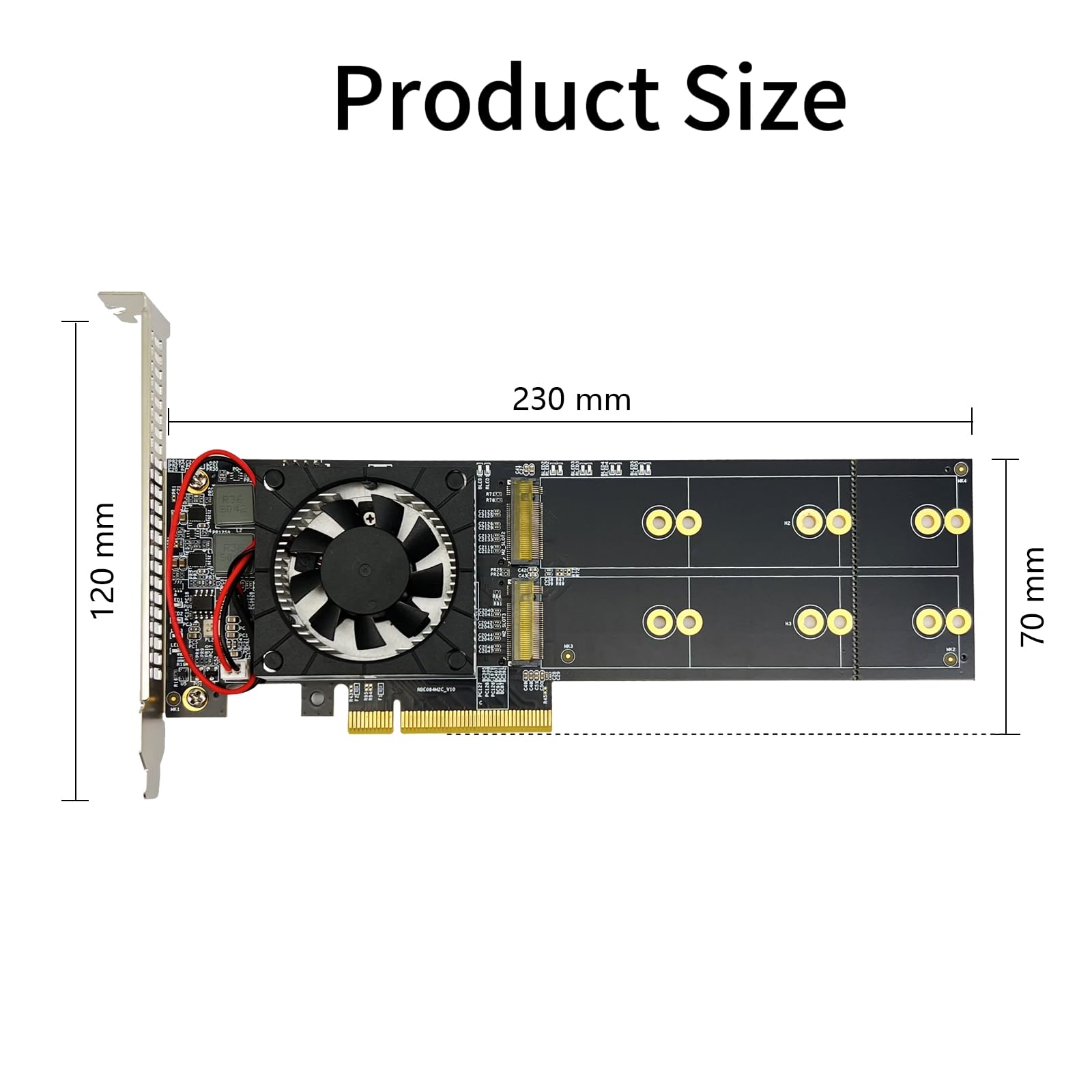 Amazon.com: 10Gtek PCIe3.0 x8 to (4X) M.2 Adapter, for NVMe SSD