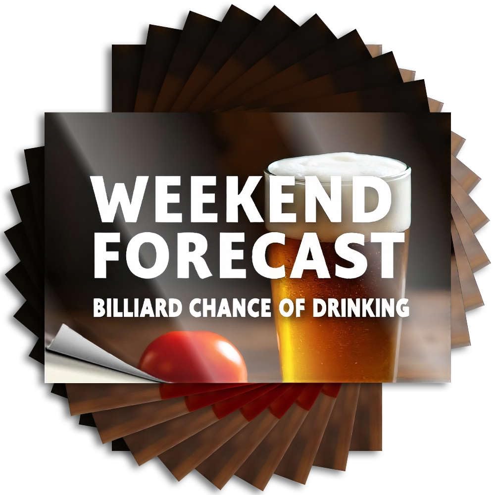 Mens Decor Lettering Sticker Window | Weekend Forecast: Billiard Chance of Drinking. Fall Mom Sticker Pack(6X9CM)